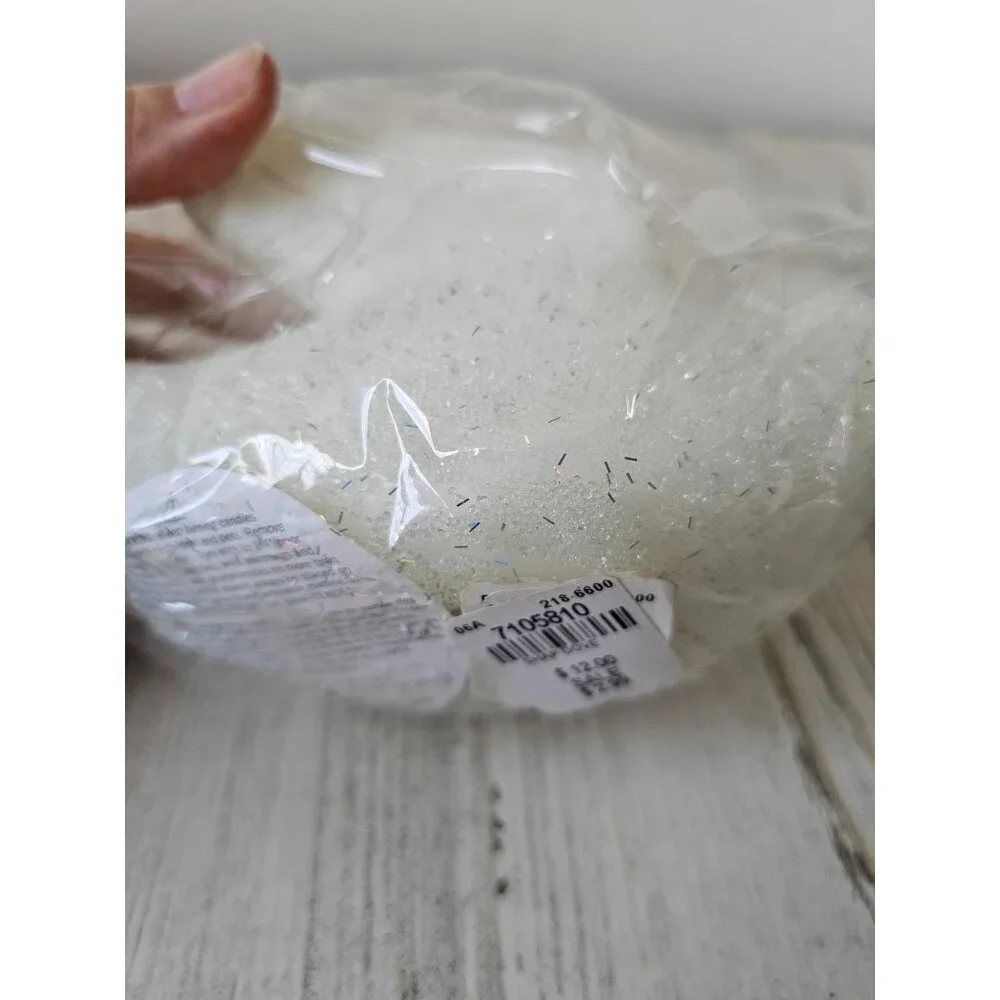 Pottery Barn sparkle‎ dove candle bird glitter vintage